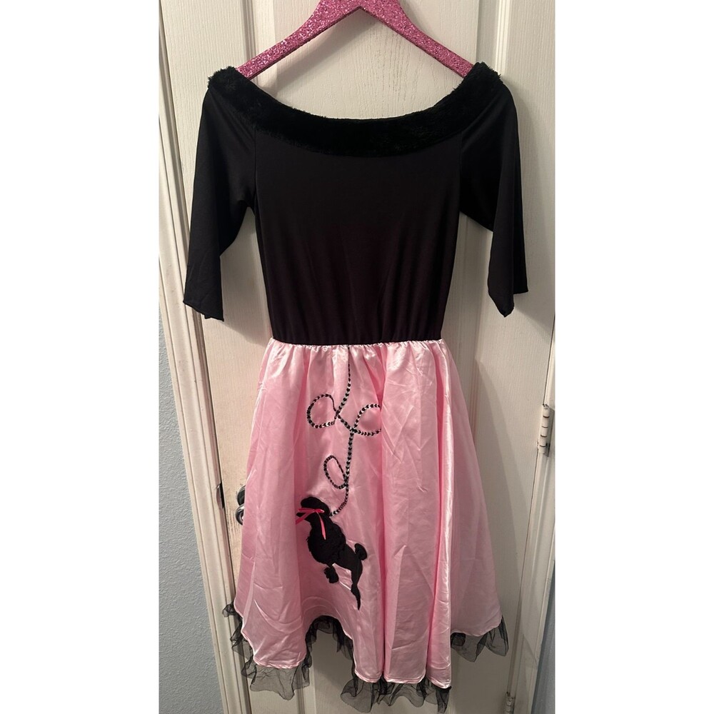 50's Sockhop Poodle Skirt Outfit Halloween Costume Women's Size Small